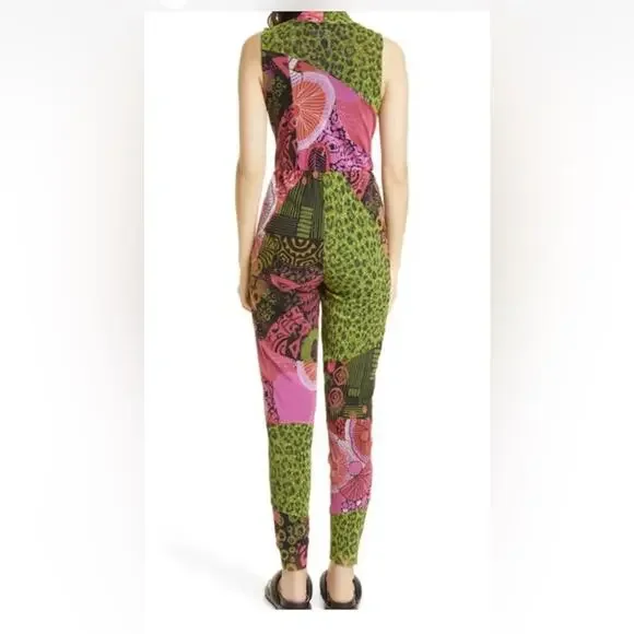 FUZZI TUTA SLEEVELESS JUMPSUIT IN FLORA